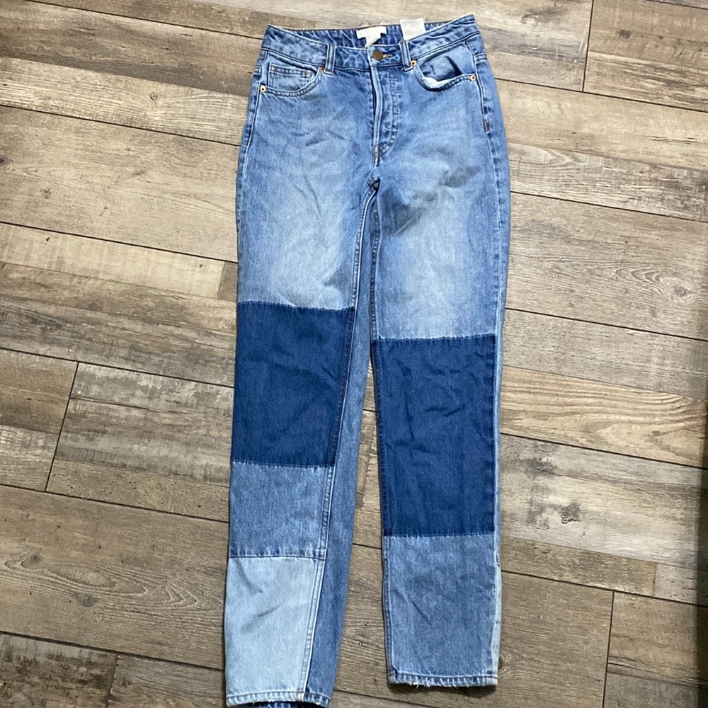H&M color block jeans